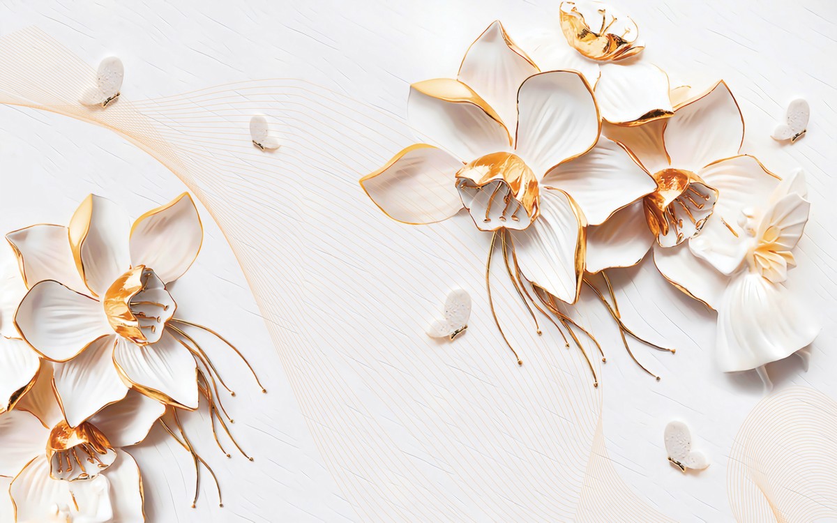 Фреска Чарующие белые нарциссы